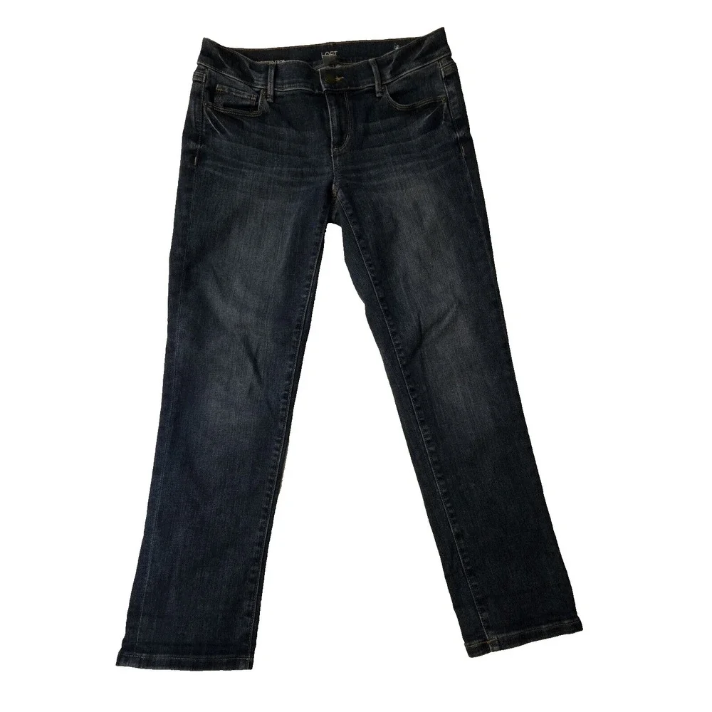Loft Jeans Women's‎ Size 4 Modern Skinny Crop 5 Pocket Blue Jeans